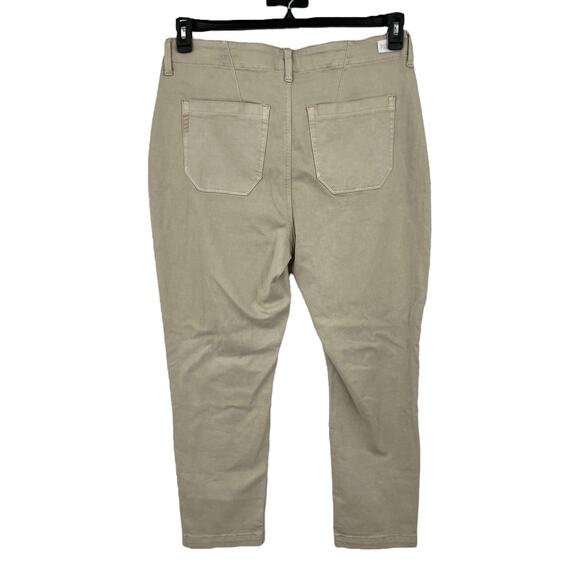 PAIGE Jeans Flaunt High Rise Slim Fit ankle beige size 34 - Picture 3 of 6